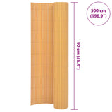 Double-Sided Garden Fence PVC 90x500 cm Yellow 43629