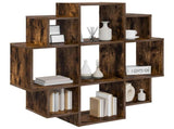 Wall Shelf Smoked Oak 90 x 25 x 90 cm Engineered Wood 8012176