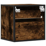 ZNTS Wall-mounted Bedside Cabinet Smoked Oak 40x31x39.5 cm 848728