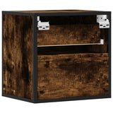 ZNTS Wall-mounted Bedside Cabinet Smoked Oak 40x31x39.5 cm 848728