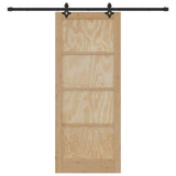 Sliding Door ORKDAL Natural 86 x 211 cm Solid Pine Wood 3445556