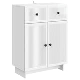 Sideboard High Gloss White 66 x 34.5 x 90 cm Engineered Wood 893949