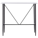 Bar Table White 120x60x110 cm MDF 281547