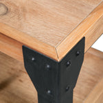 Nightstand Solid Acacia Wood Steel 40x30x54 cm 244993