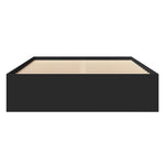 ZNTS Bed Frame without Mattress Black 120x200 cm Engineered Wood 3295661
