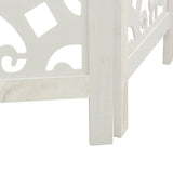 Room Divider 3 Panels White Solid Wood Paulownia 358733