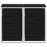 Wheelie Bin Storage Black 138 x 77.5 x 112.5 cm Stainless Steel 3422237