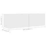 2 Piece TV Cabinet Set White Engineered Wood 3078702