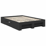 Bed Frame with Headboard Black 140 x 200 cm Engineered Wood 3408754