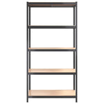 5-Layer Shelves 2 pcs Anthracite Steel&Engineered Wood 152868