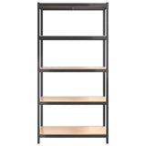5-Layer Shelves 2 pcs Anthracite Steel&Engineered Wood 152868