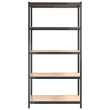 5-Layer Shelves 4 pcs Anthracite Steel&Engineered Wood 3154178