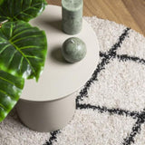 Shaggy Rug PAMPLONA High Pile Modern Cream and Black 160 cm 375378