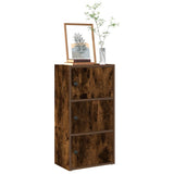 Bookcase Smoked Oak 40x24x77 cm Engineered Wood 860368