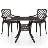 Bistro Set Bronze Cast Aluminium Standard Decorative Inlays 3070586