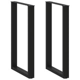 Bar Table Legs U-Shaped 2 pcs Black 60x cm Steel 4013236