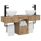 Bathroom Furniture Set 3 pcs Artisan Oak Engineered Wood 3405586