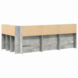 Bookcase Bed Concrete Grey 75 x 190 cm Engineered wood 3335756