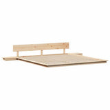 Bed Frame Brown 200 x 200 cm Wood 872386