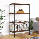 4-Tier Shelving Unit Black and Dark Wood 80x40x130 cm 336345