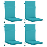 High Back Chair Cushion GEMERT 4 pcs 100% Polyester Turquoise 945769