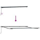 Manual Retractable Awning Anthracite and White 500x300 cm 3310238
