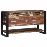 Storage Box Multicolour 80 x 35 x 45 cm Solid Reclaim wood 4015976