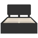 Bed Frame with Headboard Black 120 x 200 cm Solid Pine Wood 3412507