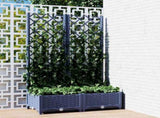 Garden Planter with Trellis Blue Grey 80x40x121.5 cm PP 318250