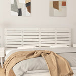 ZNTS Wall Headboard White 206x3x63 cm Solid Wood Pine 824719