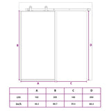Sliding Door Frosted ESG Glass and Aluminium 102.5x205 cm Black 151663