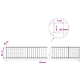 Gabion with 3.5 mm Wire and 10x10 cm Mesh 950x30x50 cm 3463189