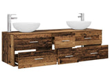 Bathroom Cabinet Set 3 pcs Old Wood 49.5 x 35 x 63 cm 3405801