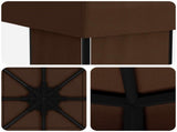 Gazebo 4 x 3 m Brown Polyester and Steel 190 gsm 900384