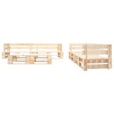 Garden Lounge Set Natural wood shade Treated pinewood Large 277502