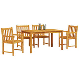 Garden Dining Set 5 pcs Brown Solid Acacia Wood 3375637
