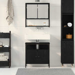 Bathroom Furniture Set with Storage 2 pcs Black 60 x 30 x 60 cm 3334321