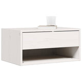 Bedside Table White 50 x 32.5 x 24 cm Solid pine wood 873477