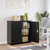 File Cabinet Black 90x40x90 cm Steel 339730