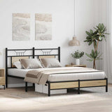 Bed Frame without Mattress Sonoma Oak 140x200 cm Engineered Wood 4106945
