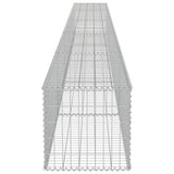 Gabion Wall with Covers Galvanised Steel 600x50x50 cm 143581