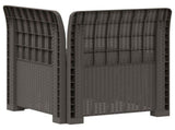 1-Seater Garden Sofa Rattan Look PP Light Grey 8011815