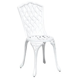 Garden Table Set 5 pcs White Cast Aluminium 3334754