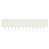 Lawn Edging 30 pcs 103 x 25 cm Steel White 8008698