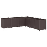 Garden Planter Brown 160x160x53 cm PP 367870