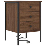 Bedside Cabinet Brown Oak 42 x 41 x 61 cm Engineered Wood 859488
