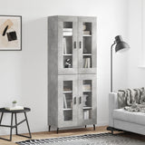 Highboard Concrete Grey 69,5x34x180 cm Engineered Wood 3198293
