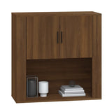 ZNTS Wall Cabinet Brown Oak 80x33x80 cm Engineered Wood 816591