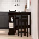 Bar Table Black Oak 100 x 48 x 101.5 cm Engineered Wood 862705