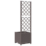 Garden Planter with Trellis Brown 40x40x136 cm PP 318259
